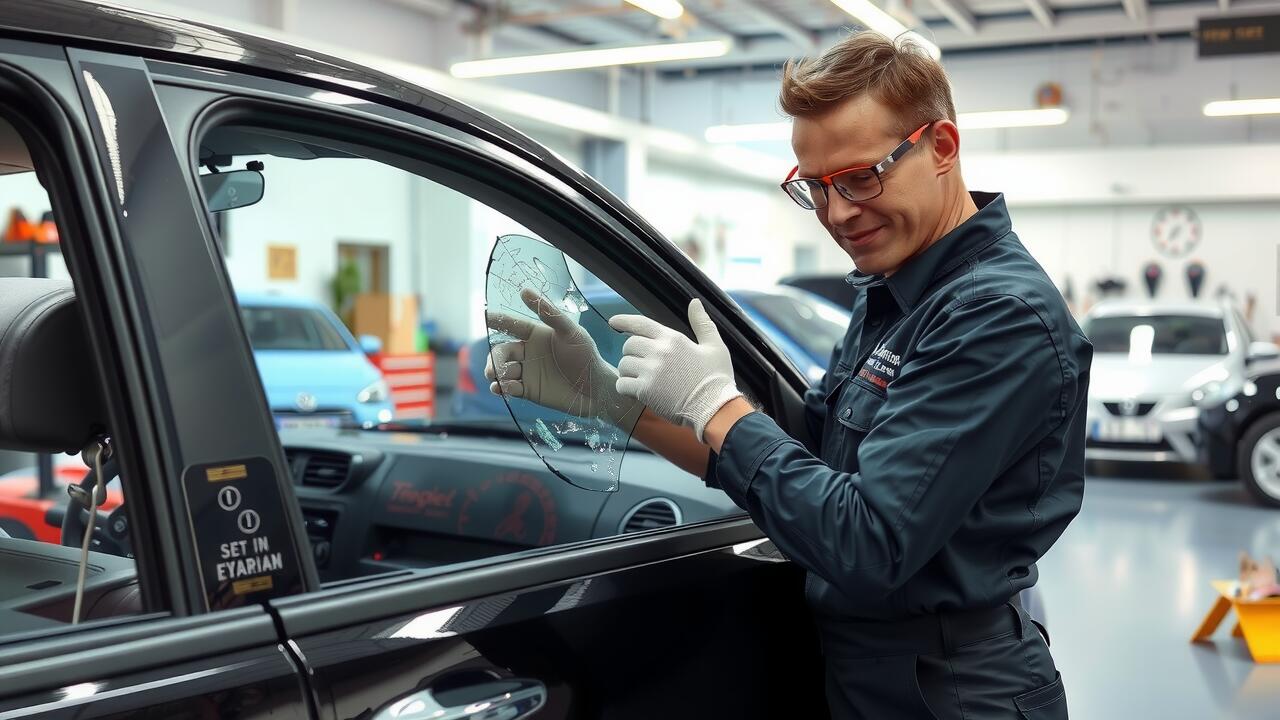 How do you temporarily fix a broken side window?